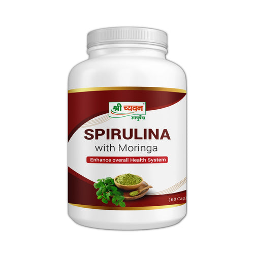 Consume 1 Spirulina Moringa Capsule, twice a day, before meals or as directed by your physician
