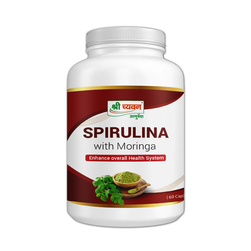 Consume 1 Spirulina Capsules with Moringa, twice a day, before meals or as directed by your physician