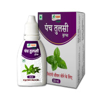 Add 1-2 drops of Panch Tulsi Drops in cup of tea/coffee/water and consume twice a day