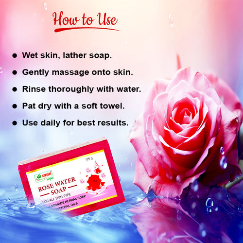 Herbal Rose Water Soap || A handmade Natural & Pure Soap With Essentials Oil