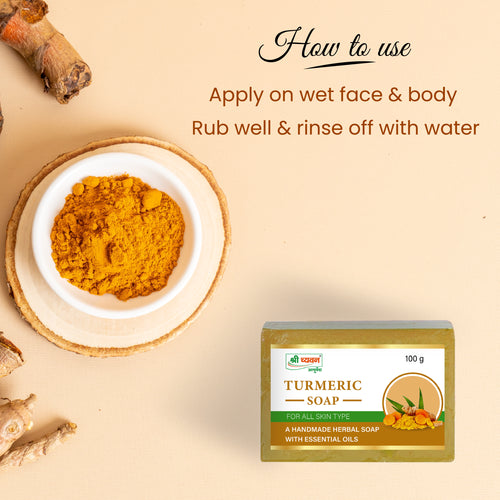 Herbal Turmeric Soap || A handmade Natural & Pure soap with Essentials Oil