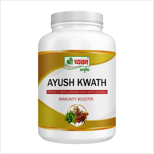 Take 3-6 gm of Ayush Kwath Powder in 150ml of water and boil for 2-5 minutes. Filer and serve with Gud (Jaggery), Draksha (Raisins) or Lemon Juice. Can be used once or thrice daily.