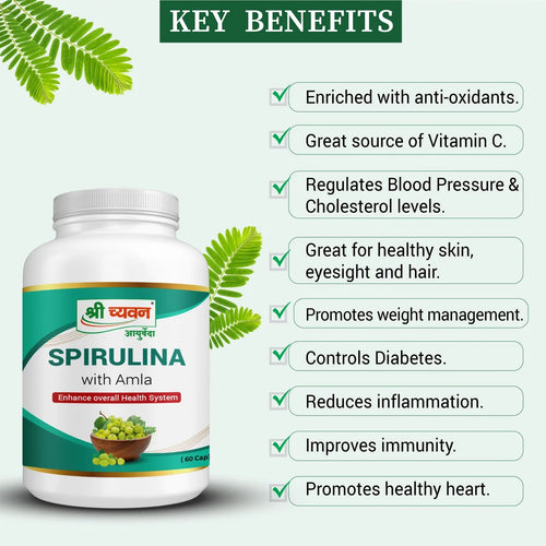 Spirulina Capsules with Amla | Spirulina Capsules Benefits