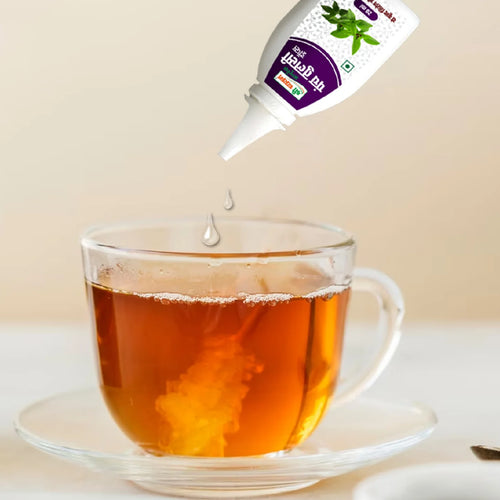 Add 1-2 drops in cup of tea/coffee/water