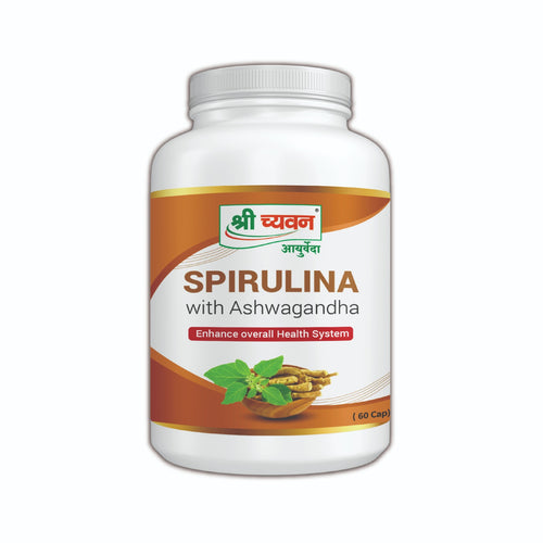 Consume 1 Spirulina Ashwagandha Capsule, twice a day, before meals or as directed by your physician