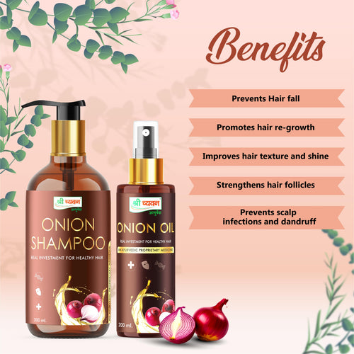 Onion Hair Oil and Shampoo for Hair Growth & Hair Fall