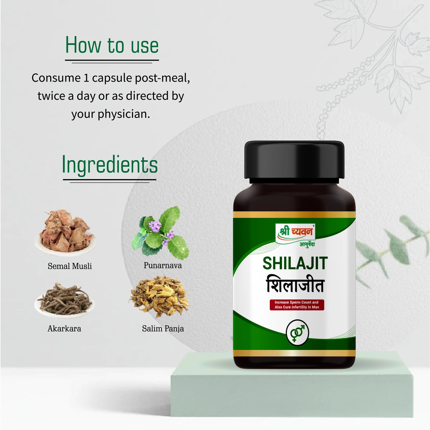 Male Infertility Ayurvedic Medicine & Treatment - Men's Care Pack