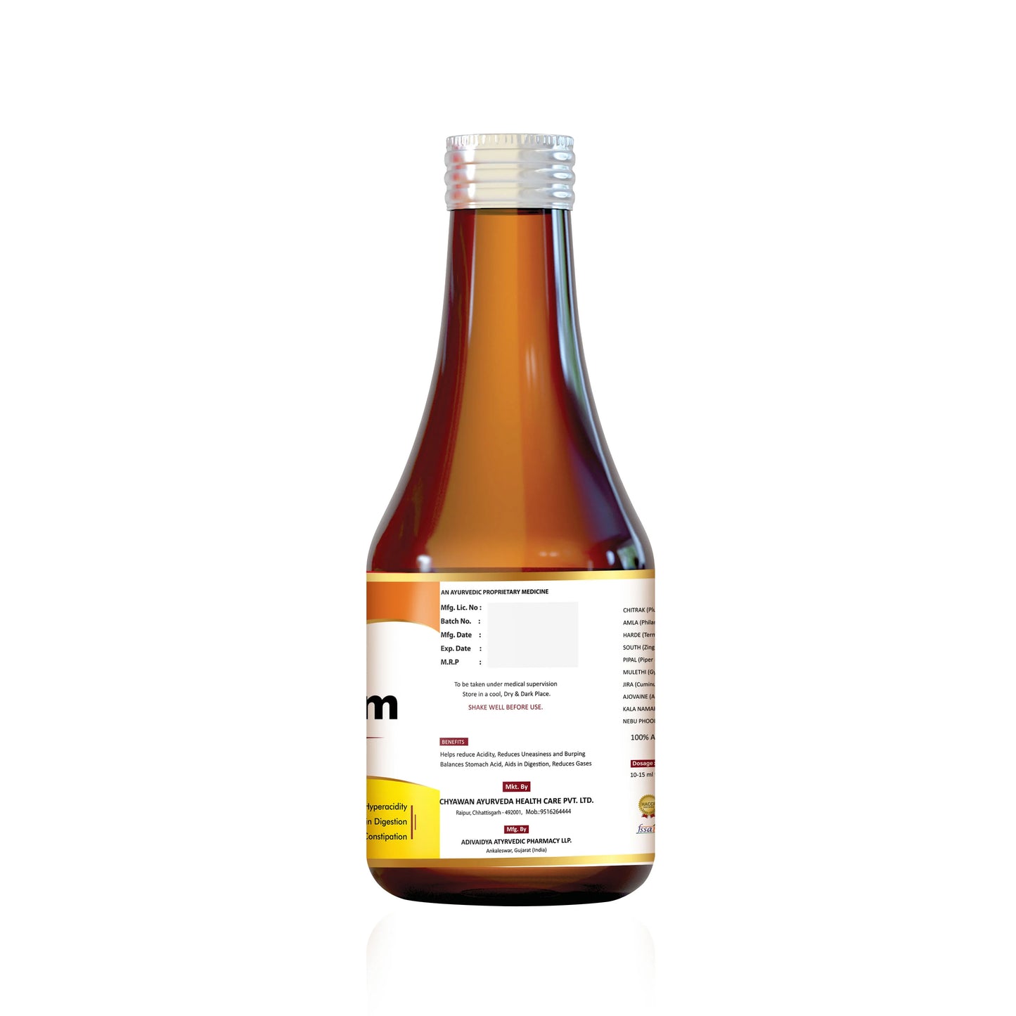 Ayurvedic Syrup for Acidity - Acidity Amritam Syrup