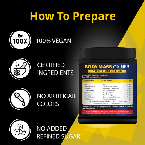 Body Mass Gainer 250 gm Vanilla Flavour