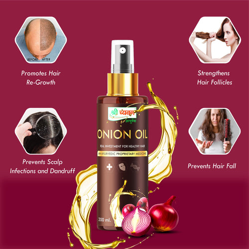 ONION HAIR OIL FOR HAIR GROWTH & HAIR FALL CONTROL - WITH FENUGREEK SEED OIL